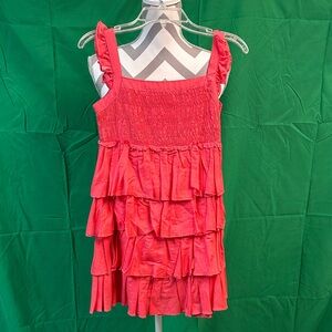 DKNY Kids Casual Dress in Vibrant Coral